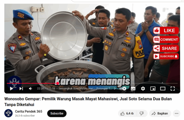VIRAL: Soto Daging Manusia di Wonosobo (HOAKS) by Cerita Pendek 365
