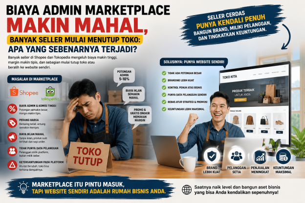 Biaya Admin Shopee Tokped Makin Mahal, Banyak Seller Tutup Toko