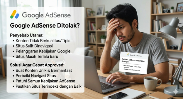 Google AdSense Ditolak? Ini Penyebab Utama dan Solusi Agar Cepat Approved